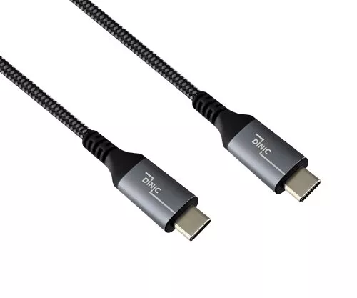 DINIC USB C 4.0 Cable, 240W PD, 40Gbps, 0.5m Type C to C, Aluminum Connector, Nylon Cable, DINIC Box